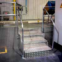 Factory work station fabricated on site