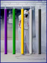 power coating in action